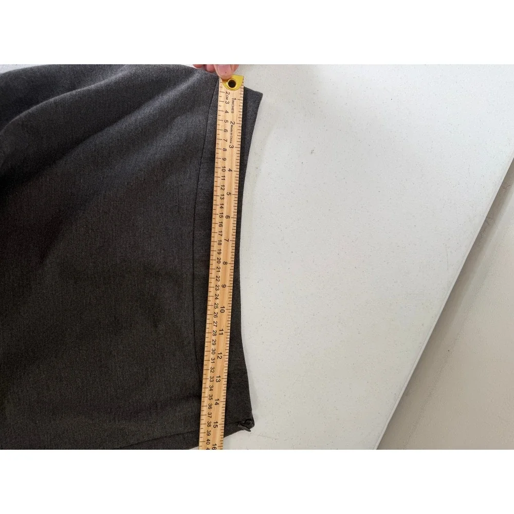 Ann Taylor‎ Loft Charcoal Gray Pencil Skirt Size 4 Lined Double Vent Career